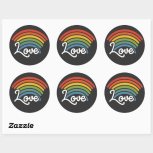 A Rainbow of Love Classic Round Sticker