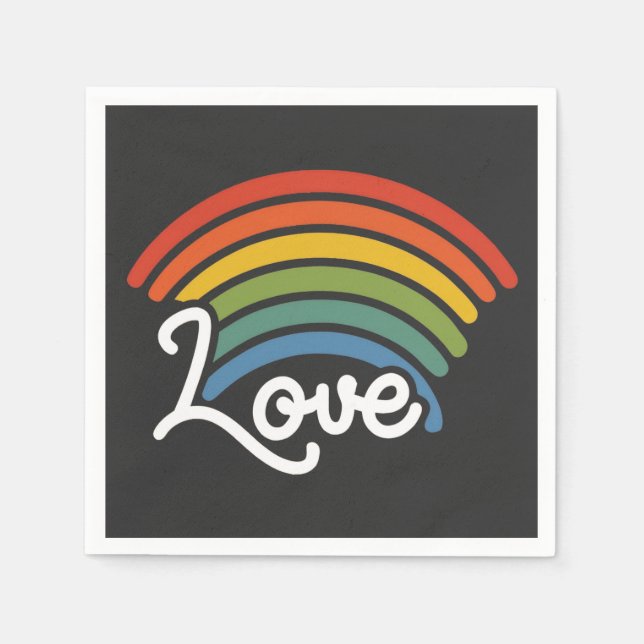 A Rainbow of Love Napkin (Front)