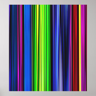 A Rainbow Of Stripes - LGBTQIA Poster