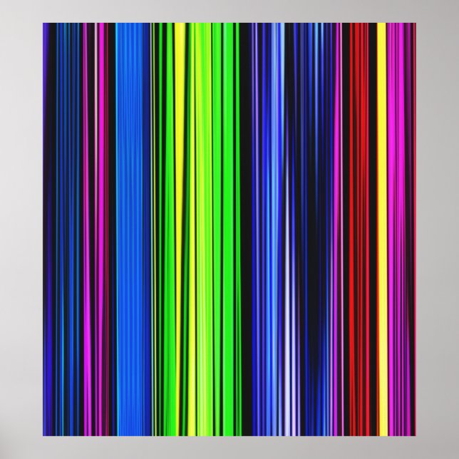 A Rainbow Of Stripes - LGBTQIA Poster (Front)
