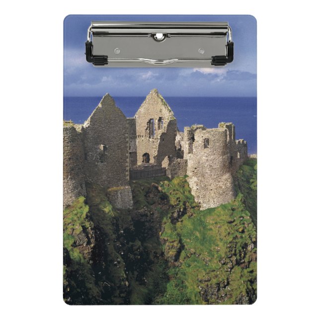 A rainbow strikes mediaeval Dunluce Castle Mini Clipboard (Front)