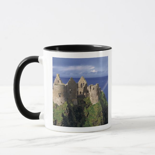 A rainbow strikes mediaeval Dunluce Castle on Mug (Left)