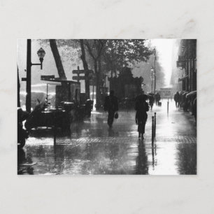 A rainy day in Paris Postcard