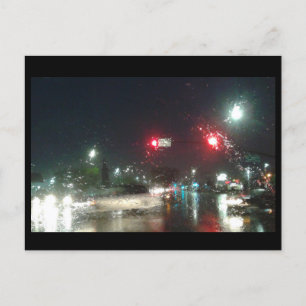 A Rainy Ride Home Postcard