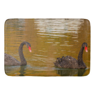a rare exemplary of black swan on Large Bath Mat