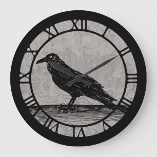 A Raven Large Clock