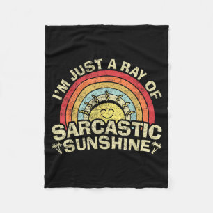 A Ray Of Sarcastic Sunshine Novelty Humour Fleece Blanket