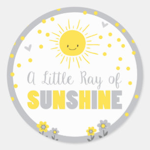 A Ray of Sunshine Baby Shower Envelope Seal Summer