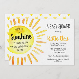 A Ray of Sunshine - Baby Shower Invitation