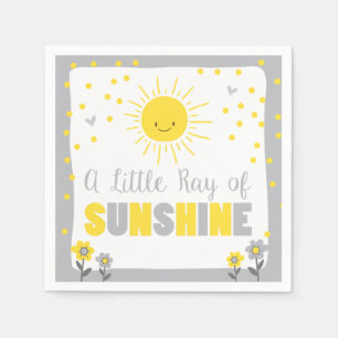A Ray of Sunshine Baby Shower Paper Napkin Sun