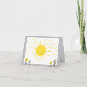 A Ray of Sunshine Baby Shower Thank You Card