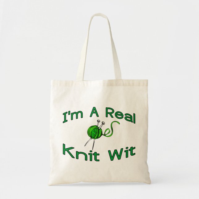 A Real Knit Wit Tote Bag (Front)