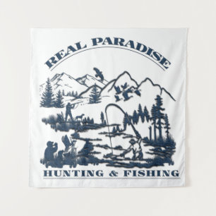 A real paradise Hunting & Fishing Tapestry