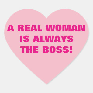 A REAL WOMAN HEART STICKER