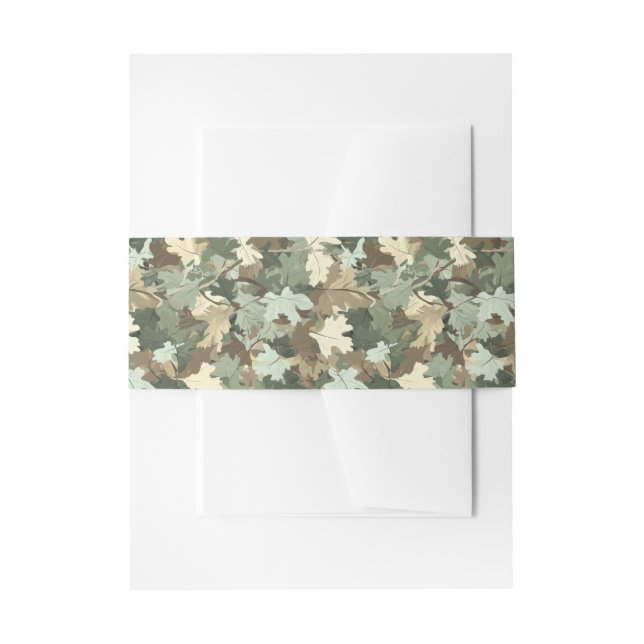 A Realistic Camo Design Series #3 Invitation Belly Band (Front Example)