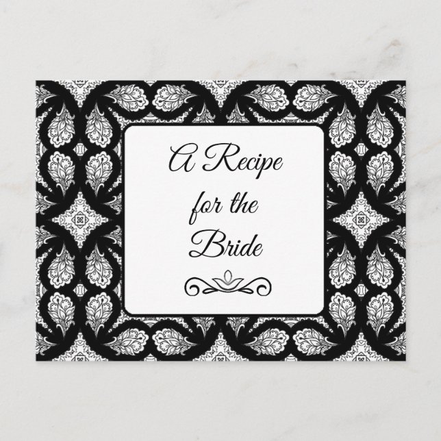 A Recipe For the Bride Wedding Recipe Card (Front)