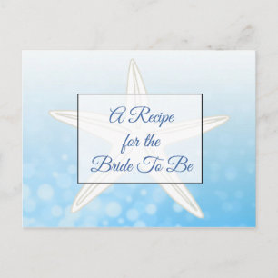 A Recipe For the Bride Wedding Recipe Card