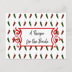 A Recipe For the Bride Wedding Recipe Card
