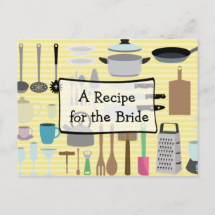 A Recipe For the Bride Wedding Recipe Card