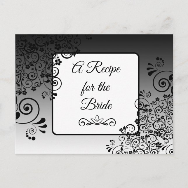 A Recipe For the Bride Wedding Recipe Card (Front)