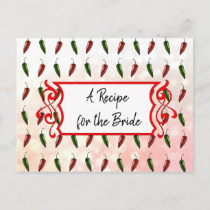 A Recipe For the Bride Wedding Recipe Card