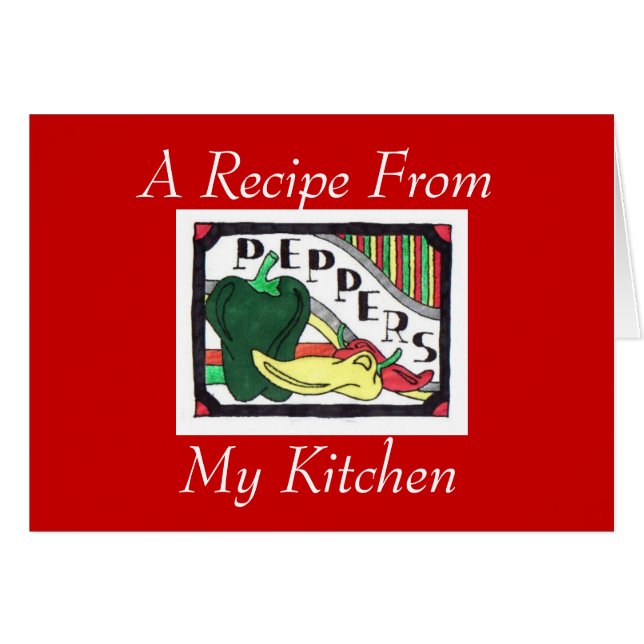 A Recipe From My Kitchen..Notecard (Front Horizontal)