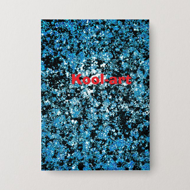 A rectangle pin with image of my abstract artwork. (Front)