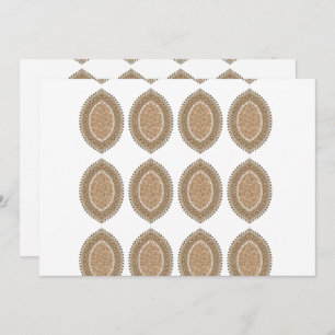 A rectangular rug with an intricate geometric moti thank you card