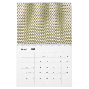 A rectangular rug with intricate geometric pattern calendar