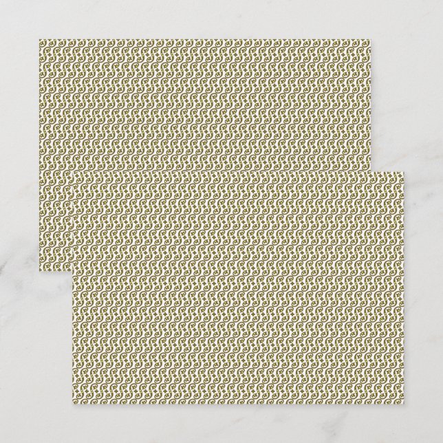 A rectangular rug with intricate geometric pattern thank you card (Front/Back)