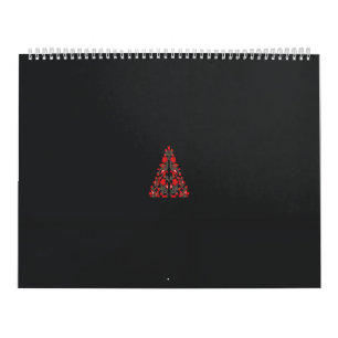 a red and beige scarf with a picture of a woman ho calendar