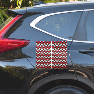 a red and black zigzag pattern on a white backgrou
