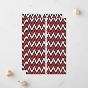 a red and black zigzag pattern on a white backgrou announcement