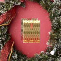 a red and brown background with a red border