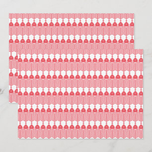A red and pink geometric pattern featuring interlo invitation