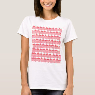 A red and pink geometric pattern featuring interlo T-Shirt