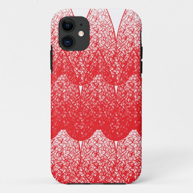 a red and white background with a lot of dots Case-Mate iPhone case (Back)
