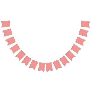 a red and white background with a pattern bunting
