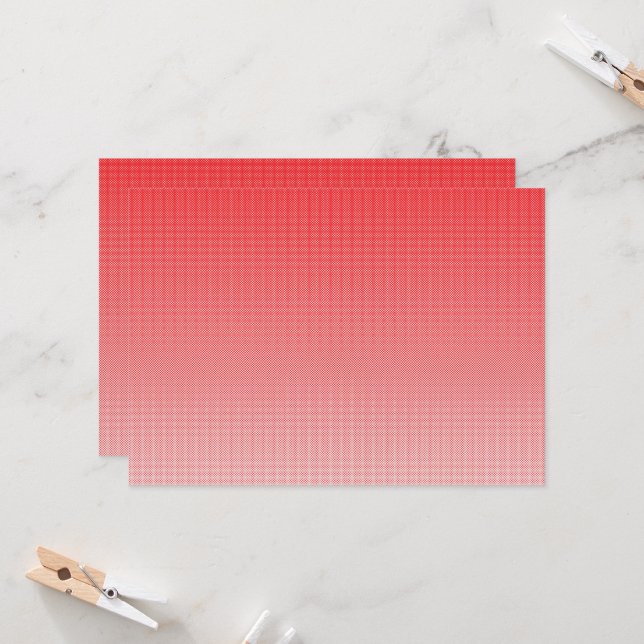 a red and white background with small squares invitation (Front/Back In Situ)