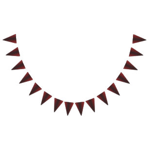 a red and white background with small white dots bunting