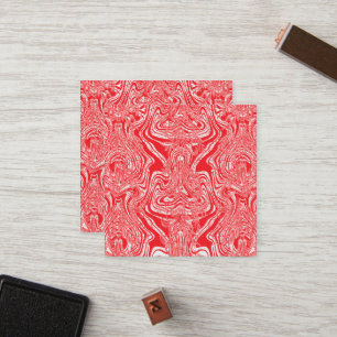 a red and white image of a pattern on a white back loyalty card