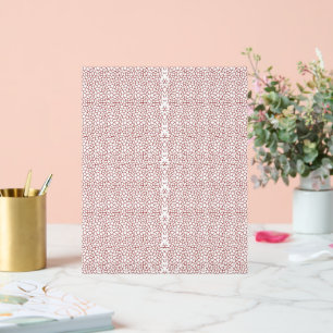 a red and white wallpaper with a pattern on it acrylic sign