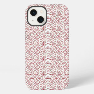 a red and white wallpaper with a pattern on it iPhone 13 case