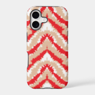 a red and white zigzag pattern on a white backgrou