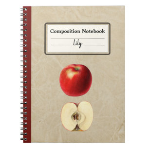 A Red Apple and a Half Personalised Composition Notebook
