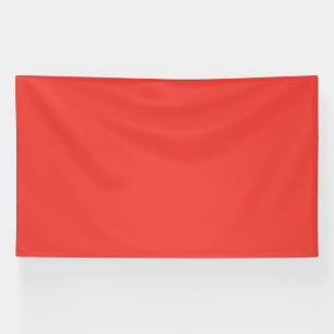 a red background with a white border banner