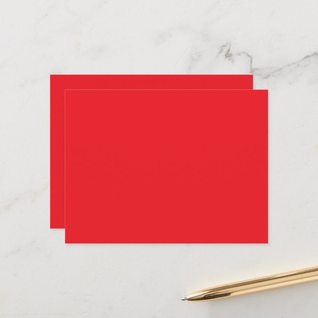 a red background with a white border postcard (Front/Back In Situ)