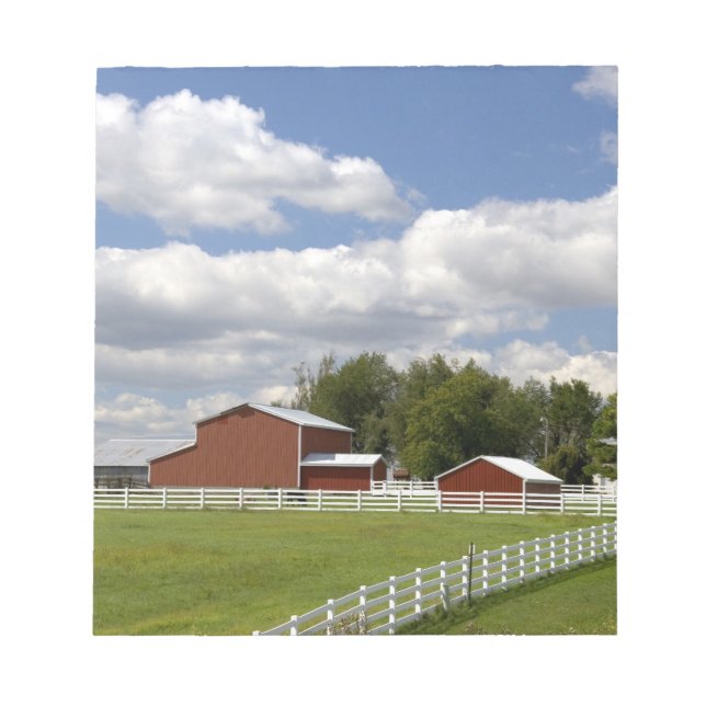 A red barn and farm at Pamona, Kansas. Notepad (Front)