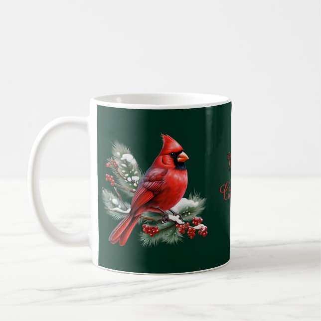 A Red Cardinal Coffee Mug (Left)