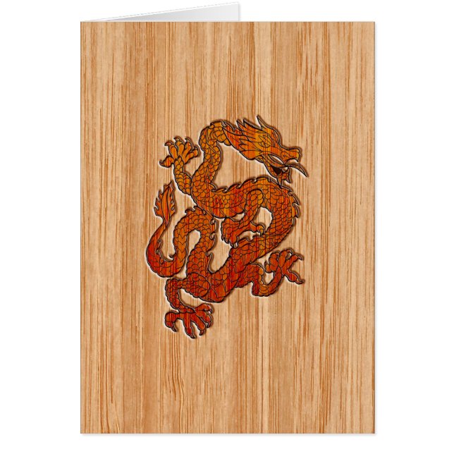 A red Dragon on Bamboo like (Front)